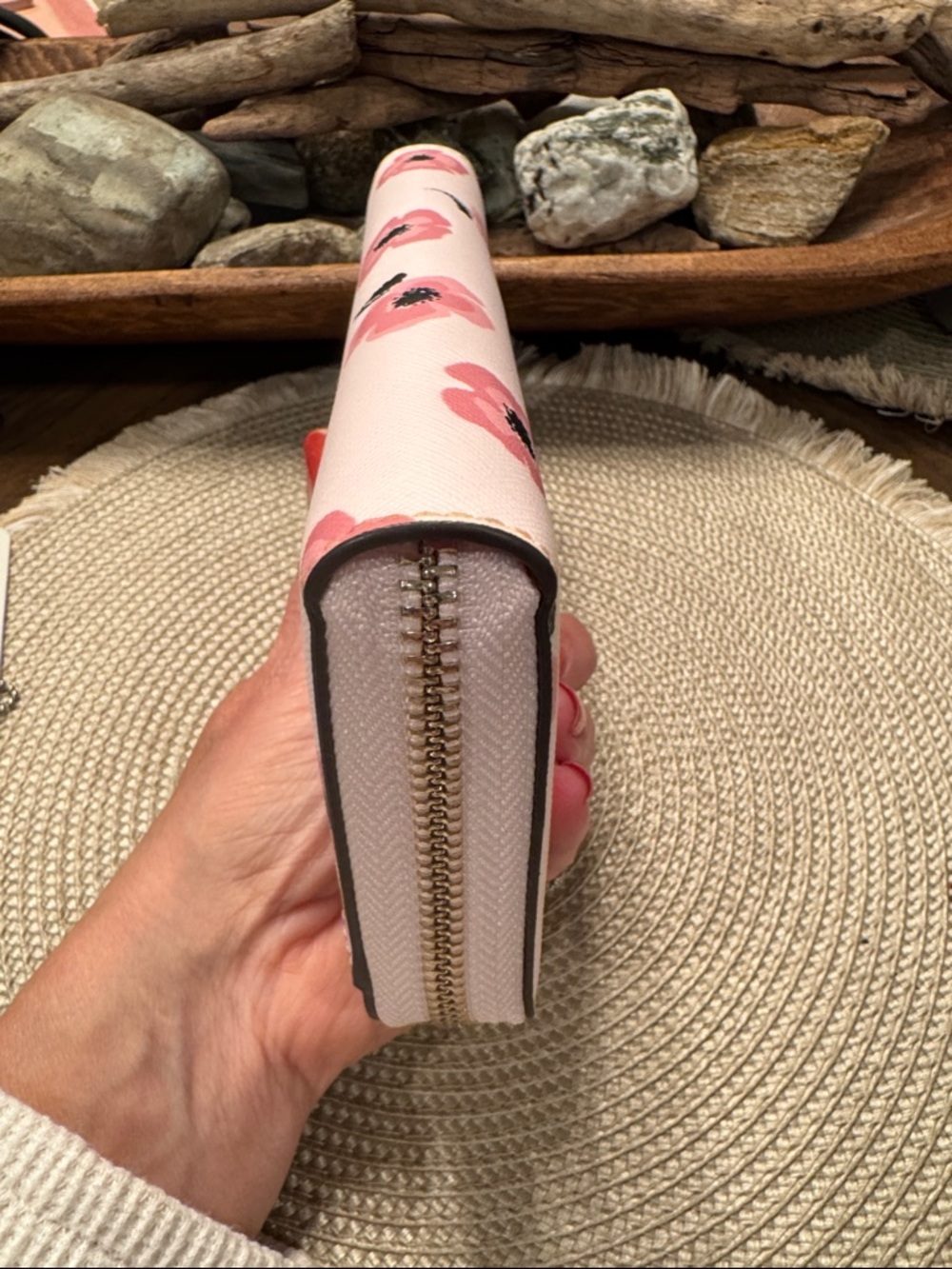 kate spade Pink Floral Zip Around Continental Wallet - Picture 4 of 11